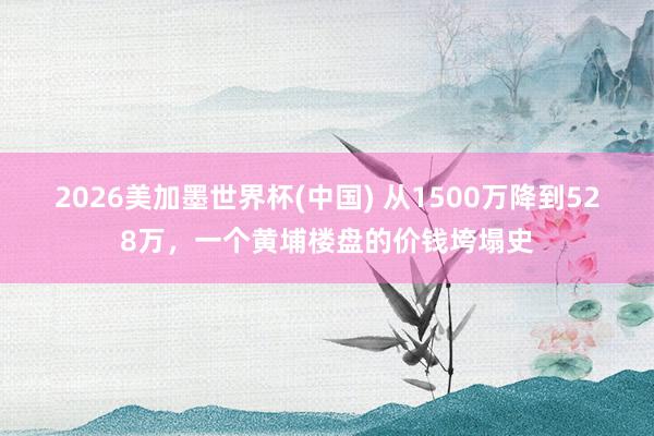 2026美加墨世界杯(中國) 從1500萬降到528萬,一個黃埔樓盤的價錢垮塌史