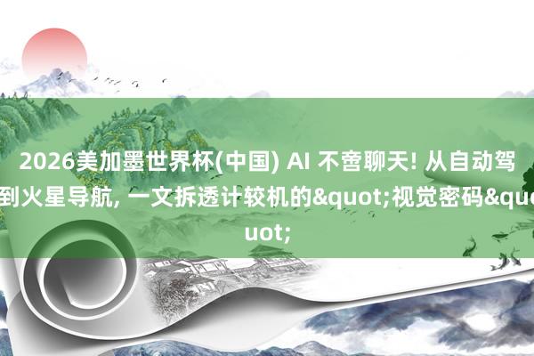 2026美加墨世界杯(中國) AI 不啻聊天! 從自動駕駛到火星導(dǎo)航， 一文拆透計較機(jī)的"視覺密碼"