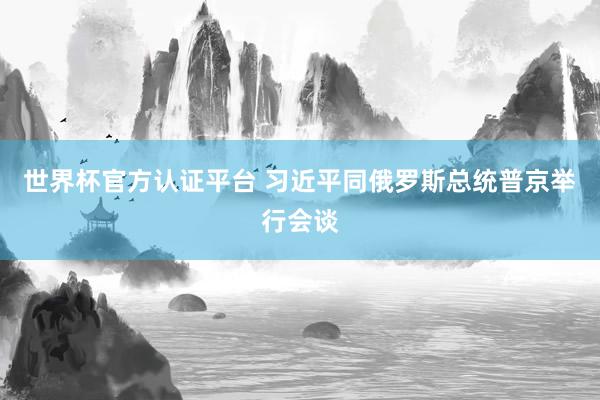 世界杯官方認證平臺 習近平同俄羅斯總統普京舉行會談