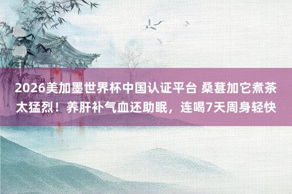 2026美加墨世界杯中國(guó)認(rèn)證平臺(tái) 桑葚加它煮茶太猛烈!養(yǎng)肝補(bǔ)氣血還助眠,連喝7天周身輕快