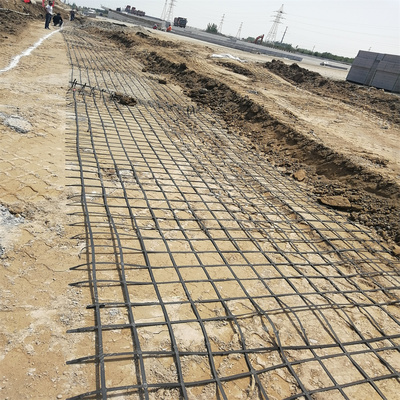 鋼塑土工格柵鋼塑格柵路基加筋擋土墻50-50